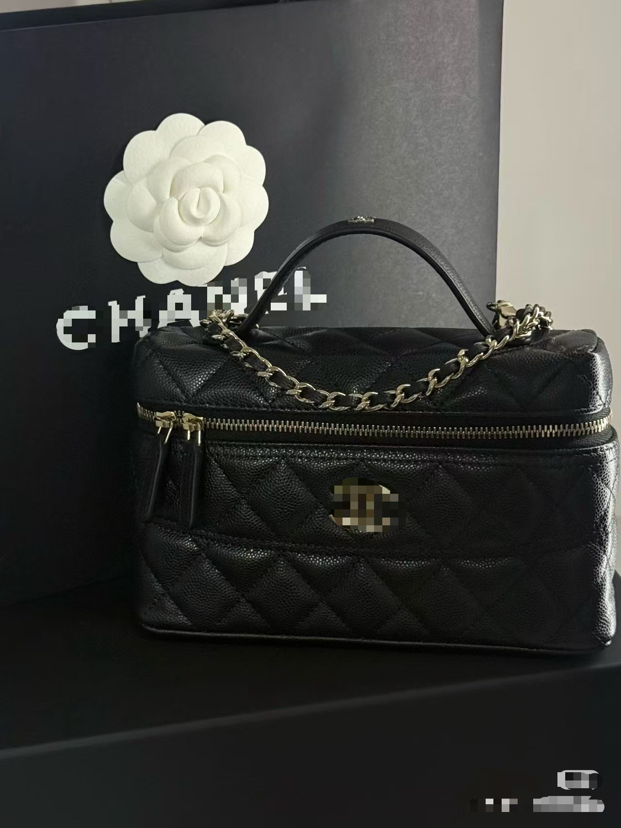 Cross-Border 2026 Early Spring New Style Genuine Leather Satchel Quilted Chain Box Shoulder Crossbody Bag Fashionable Versatile Cosmetic Bag detail image