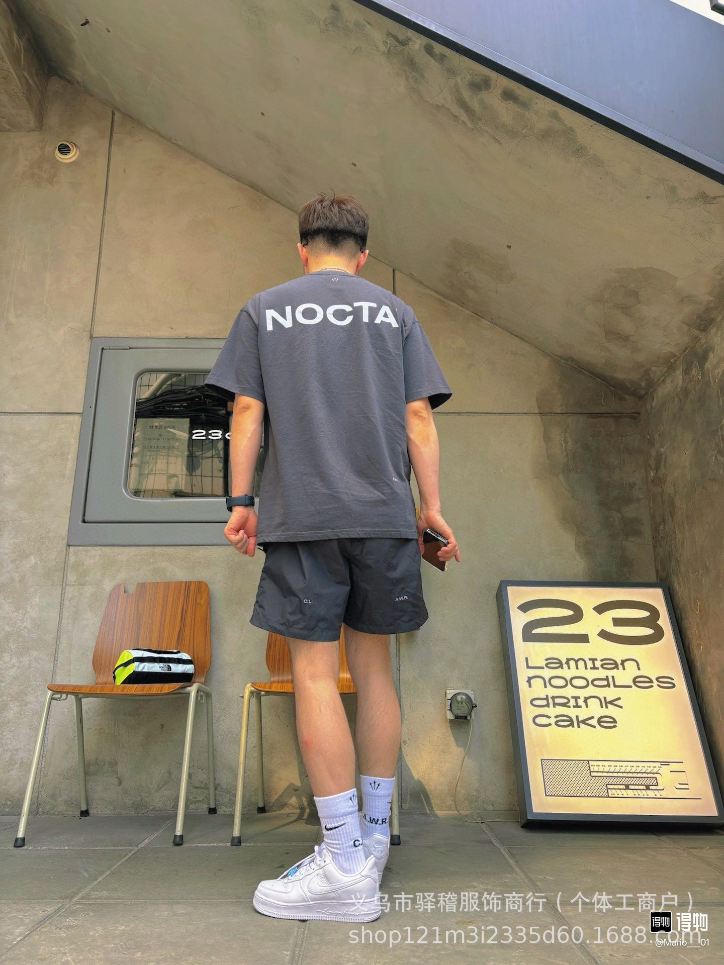 Men s T-Shirt Nocta Collaboration Model with Small Nk Logo Print detail image