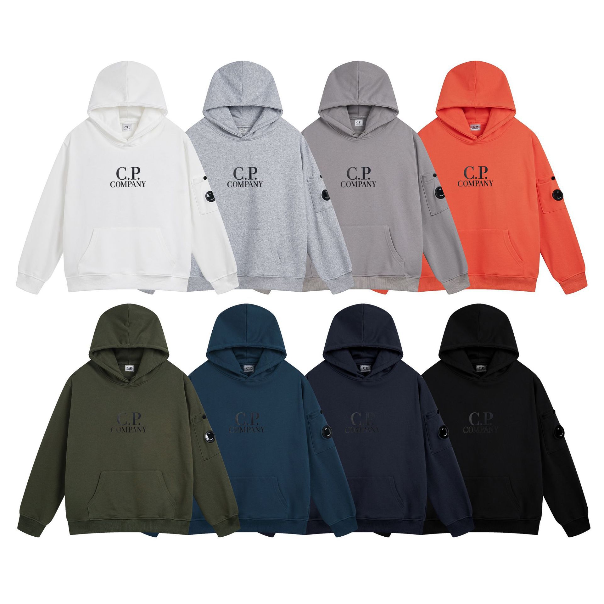 European and American C.P. Lens Badge Functional Hooded Sweatshirt detail image