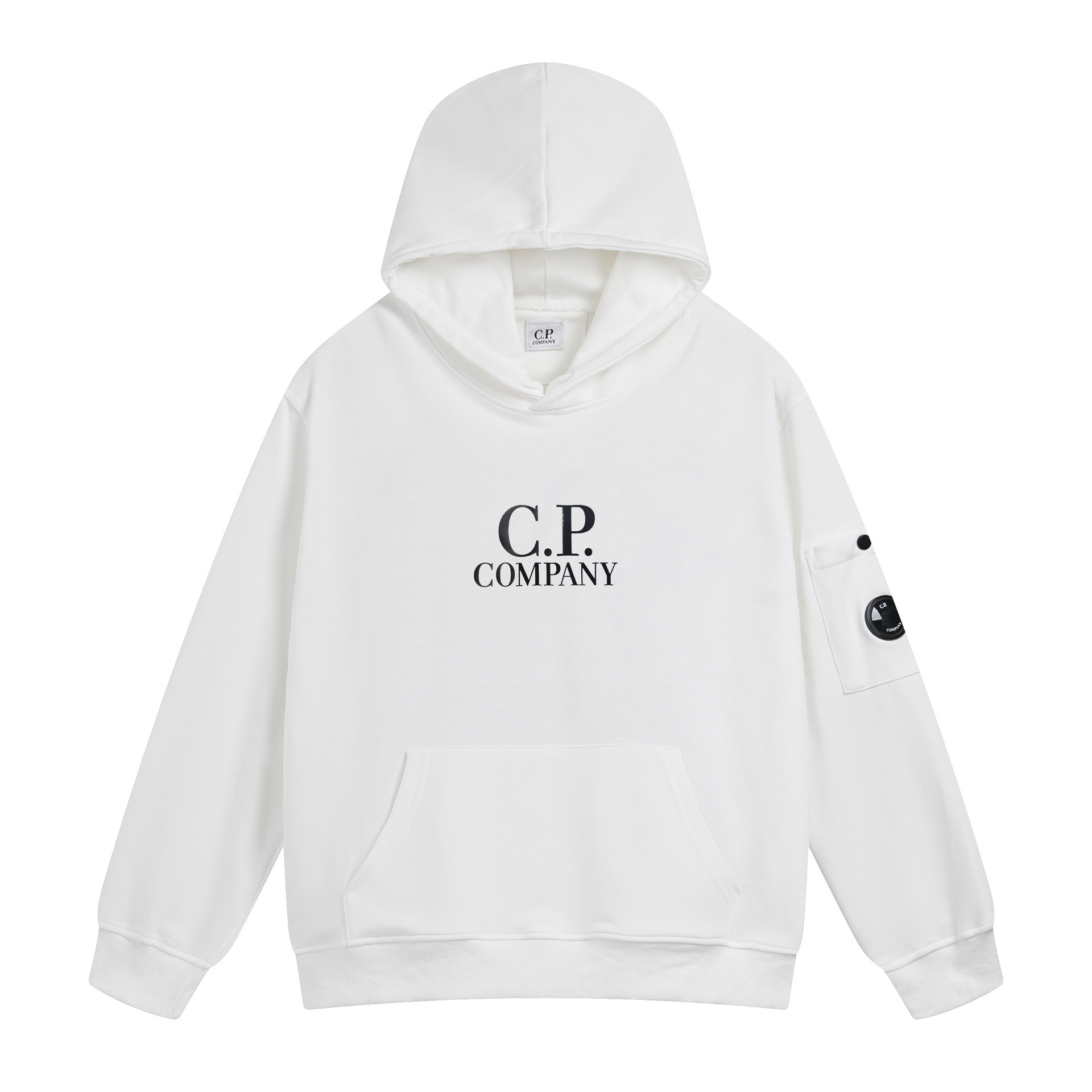 European and American C.P. Lens Badge Functional Hooded Sweatshirt detail image