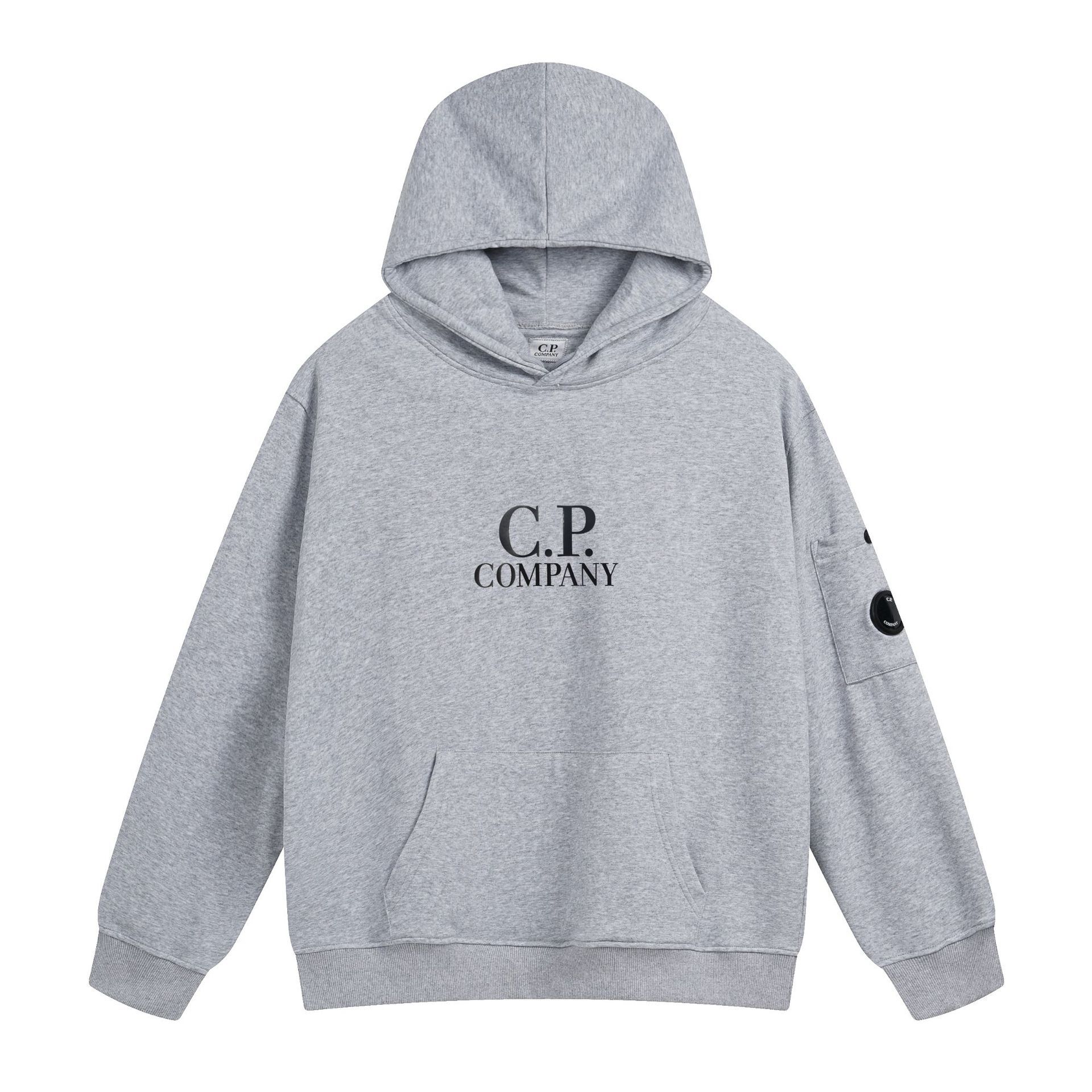 European and American C.P. Lens Badge Functional Hooded Sweatshirt