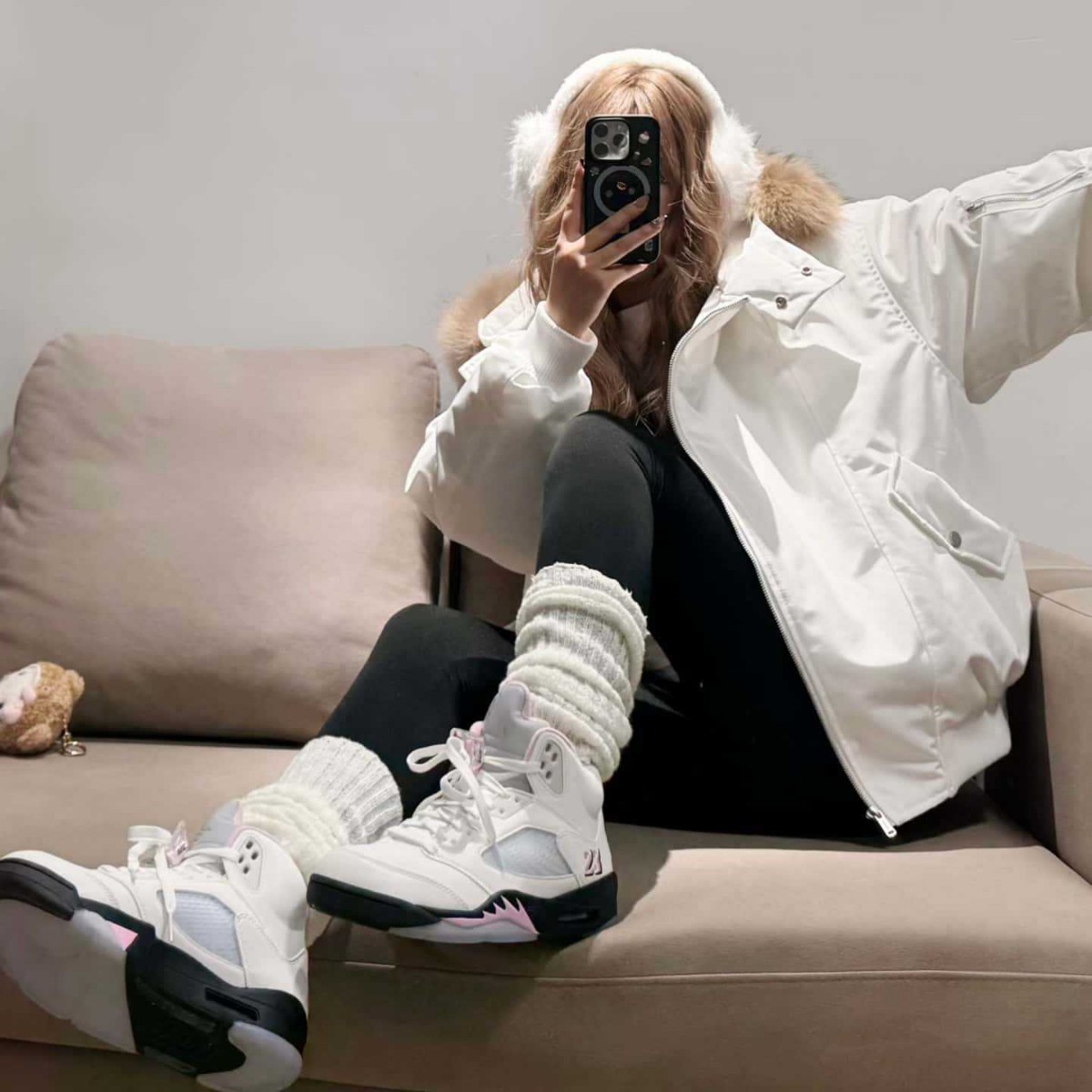 Shoes Aj5 High-Top Basketball Shoes Black Silver Rukawa Kaede Psg