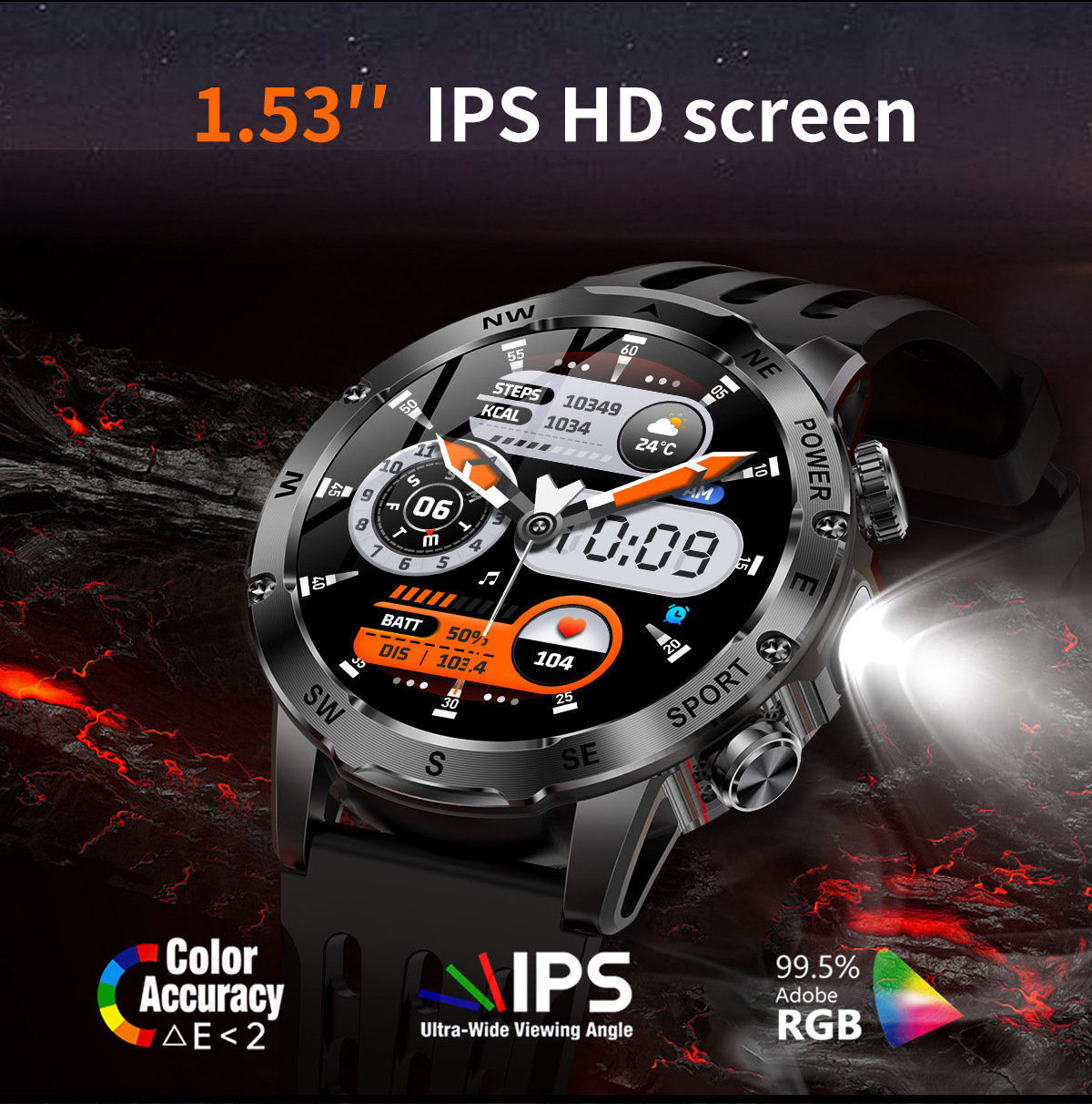 New Model Ak92 Smart Watch, Multi-Functional Bluetooth Call, Heart detail image
