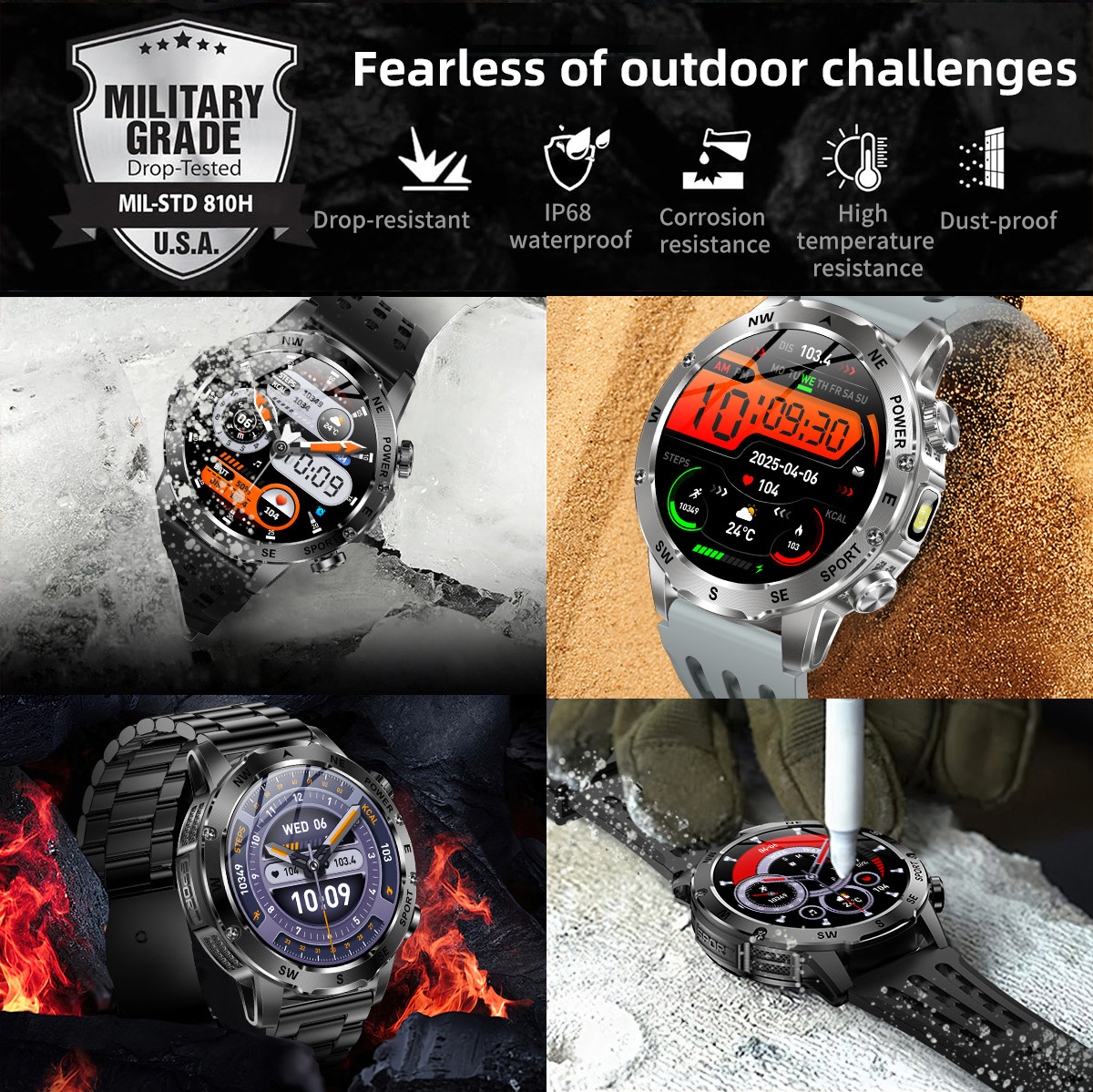 New Model Ak92 Smart Watch, Multi-Functional Bluetooth Call, Heart detail image