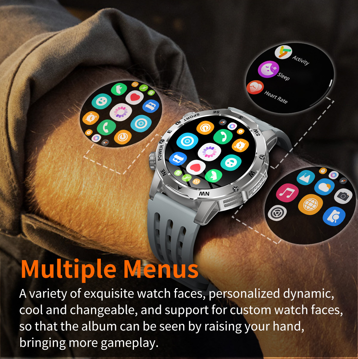 New Model Ak92 Smart Watch, Multi-Functional Bluetooth Call, Heart detail image