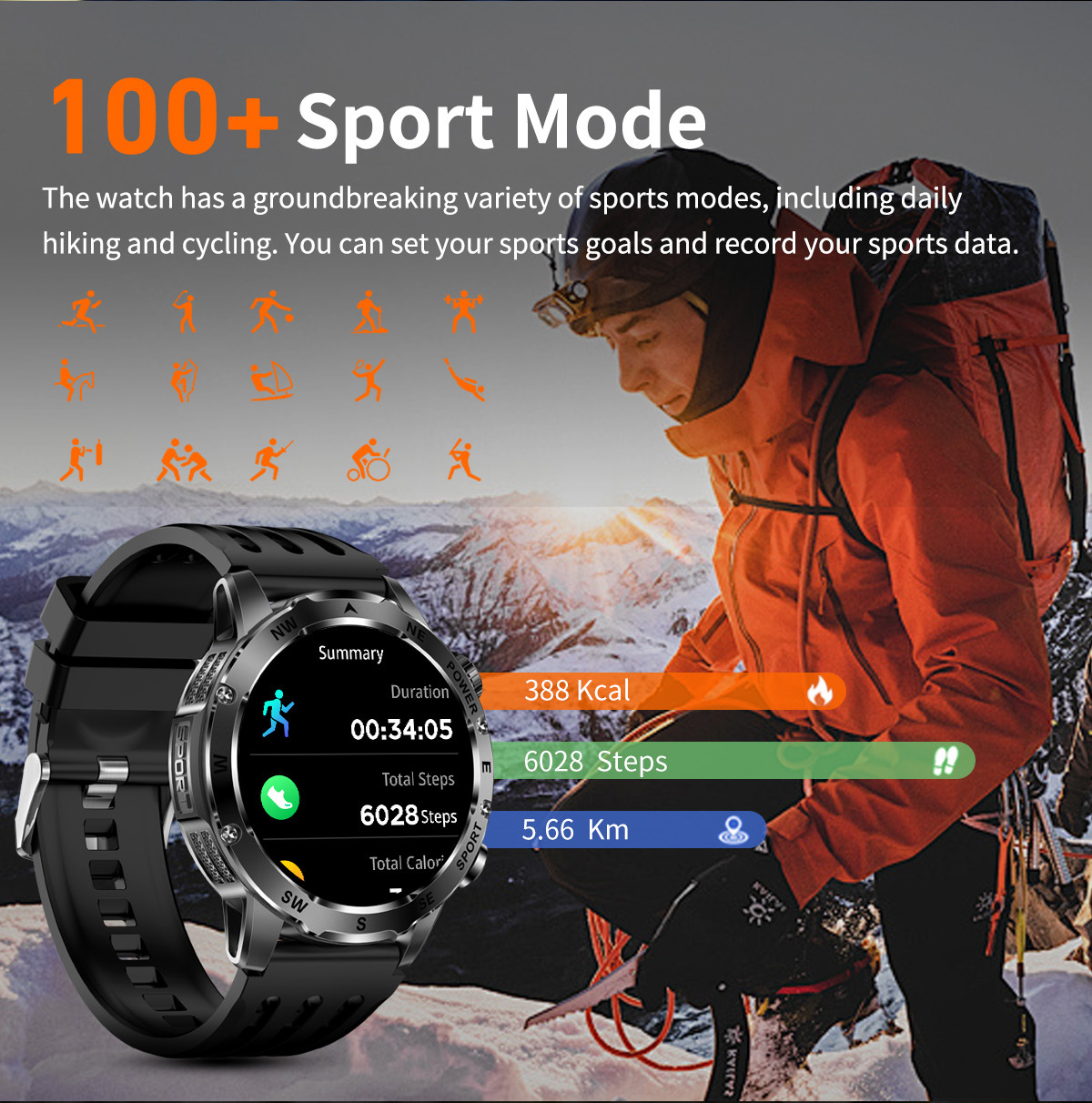 New Model Ak92 Smart Watch, Multi-Functional Bluetooth Call, Heart detail image