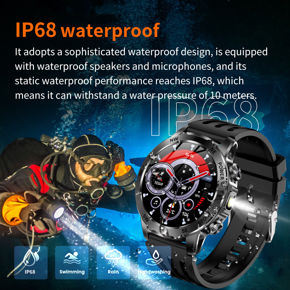 New Model Ak92 Smart Watch, Multi-Functional Bluetooth Call, Heart detail image