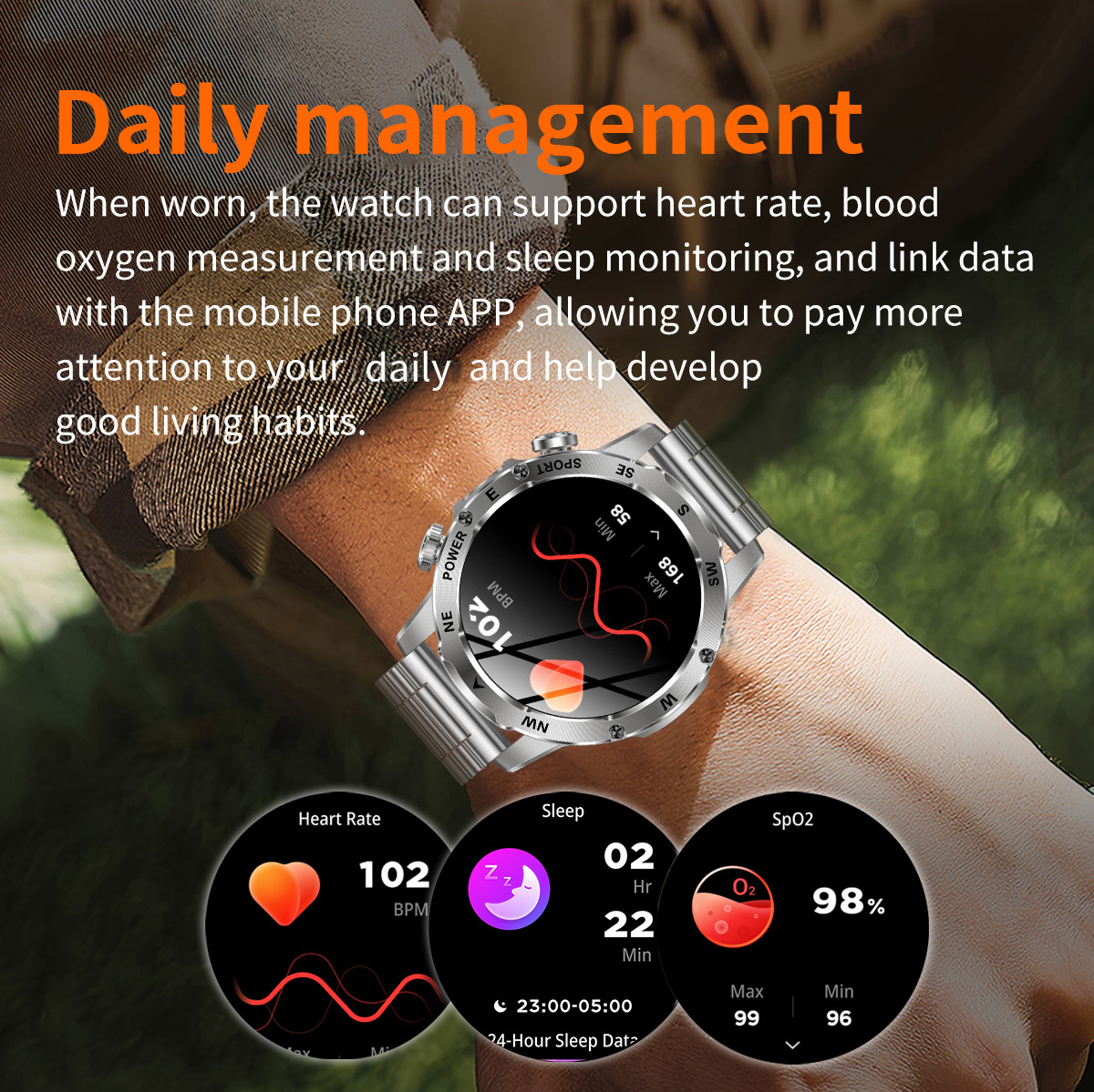 New Model Ak92 Smart Watch, Multi-Functional Bluetooth Call, Heart detail image