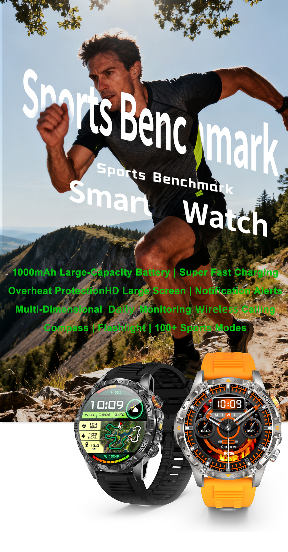 New Model Yk16 Smart Watch with Bluetooth Calling, Heart Rate detail image