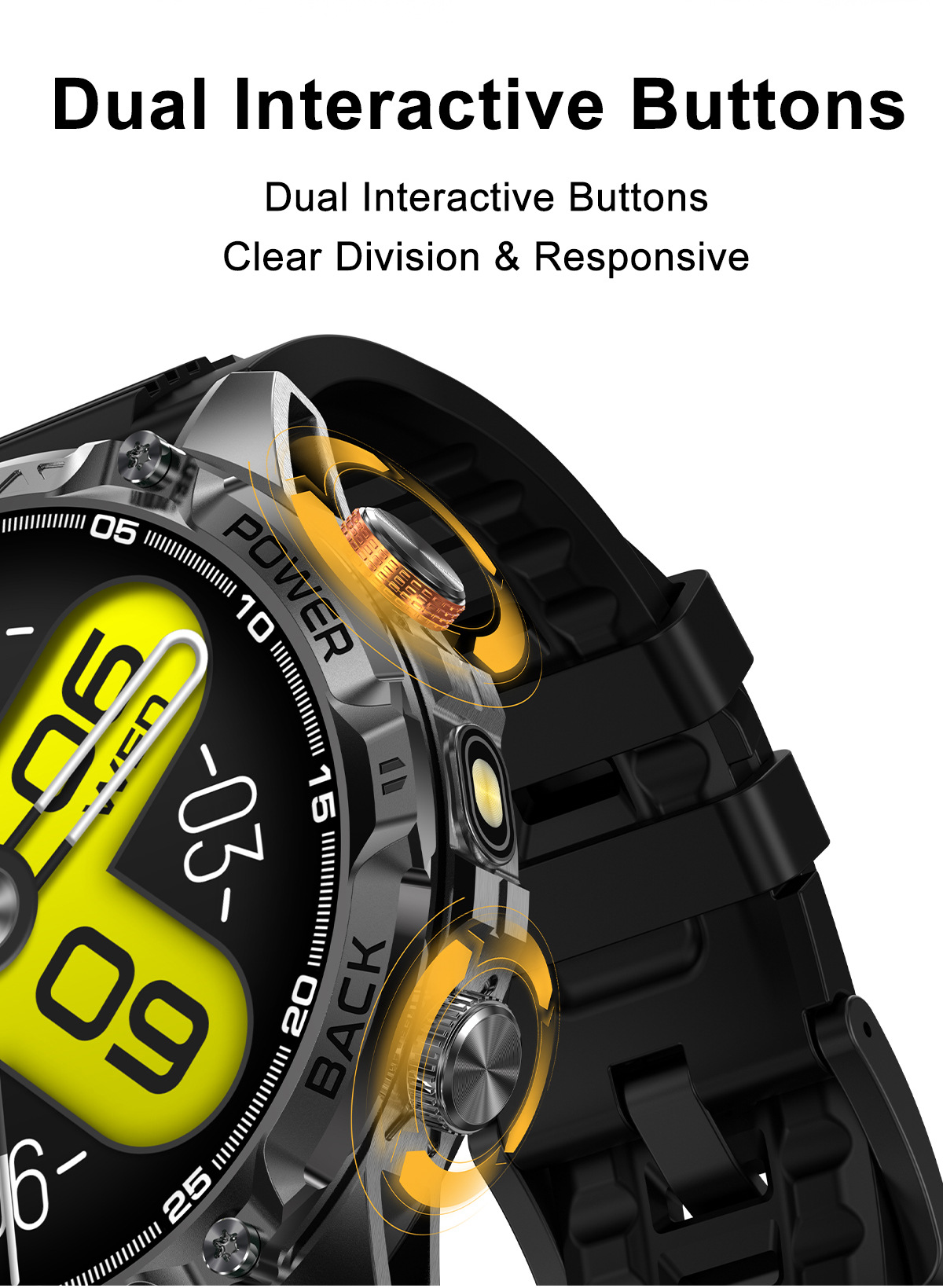 New Model Yk16 Smart Watch with Bluetooth Calling, Heart Rate detail image