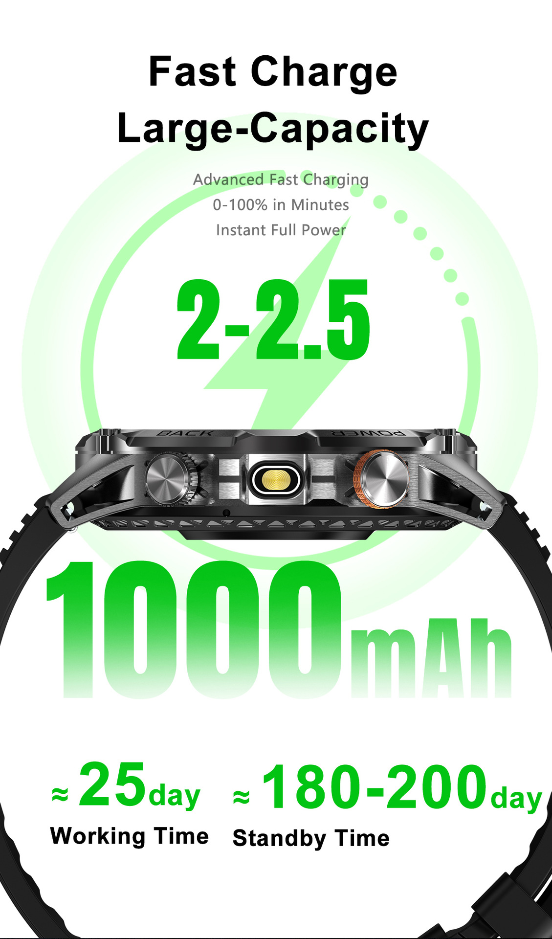 New Model Yk16 Smart Watch with Bluetooth Calling, Heart Rate detail image