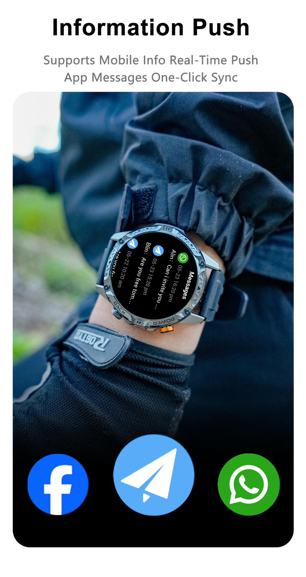 New Model Yk16 Smart Watch with Bluetooth Calling, Heart Rate detail image