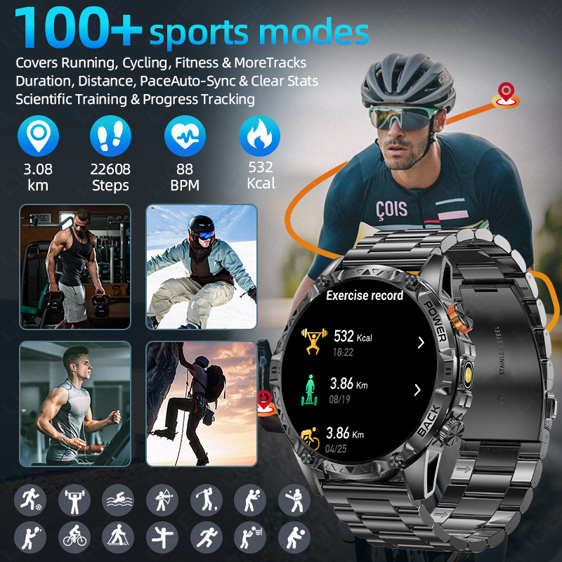 New Model Yk16 Smart Watch with Bluetooth Calling, Heart Rate