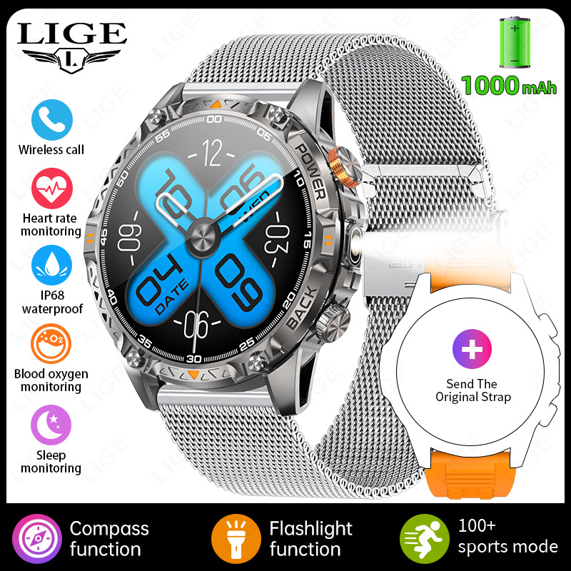 New Model Yk16 Smart Watch with Bluetooth Calling, Heart Rate