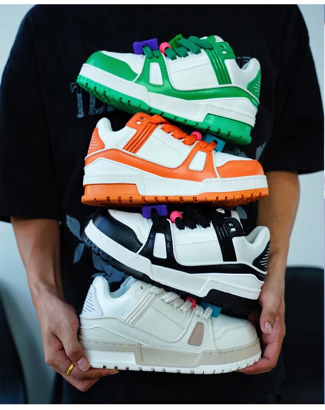 Putian came to the physical store quality l Trainer small fat ding v thick bottom bread shoes l lovers shoes detail image