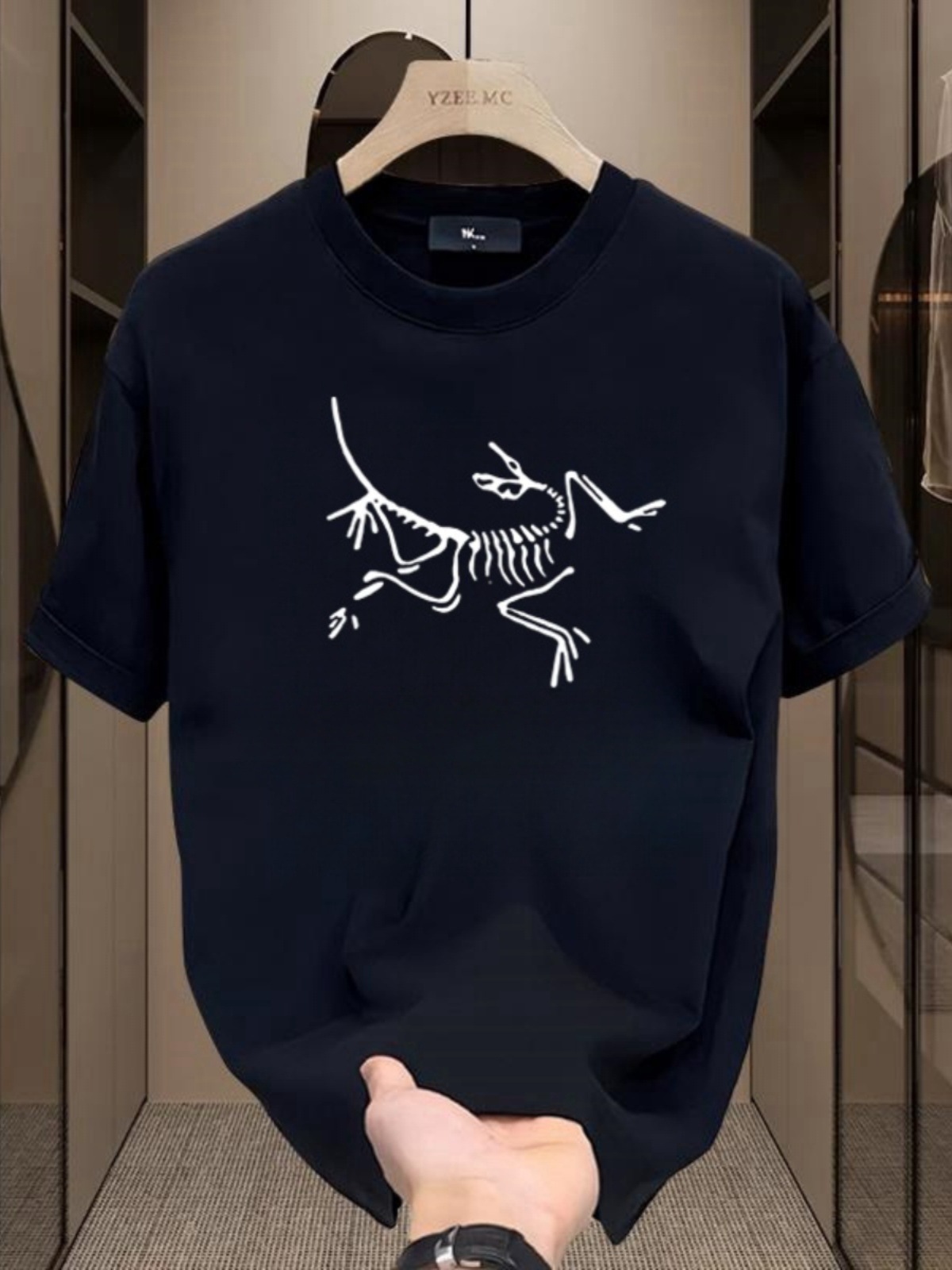 [Ole Zone] Outlets Bird Family Printed Fashion T-shirt Men's Top Short Sleeve Time-limited Buying