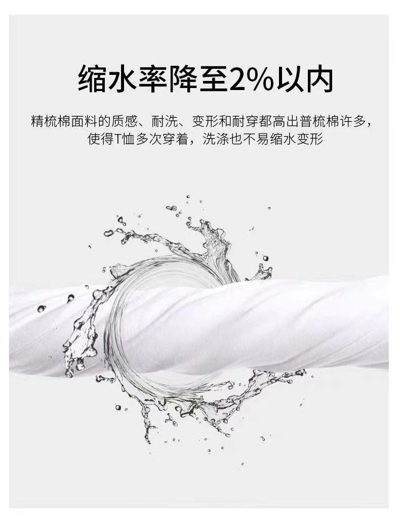 Summer new bird home short sleeve T-shirt men s casual 260g round detail image