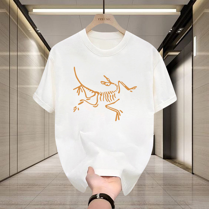 Summer new bird home short sleeve T-shirt men's casual 260g round neck loose half sleeve American fashion brand top