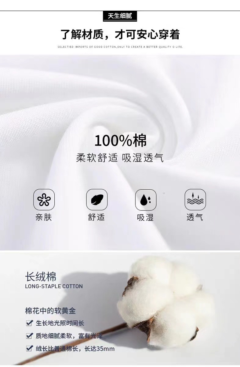 2025 New Summer Style Niaojia Short-Sleeved T-Shirt Men's Combed American Heavy Half-Sleeved Couple Loose Top detail image