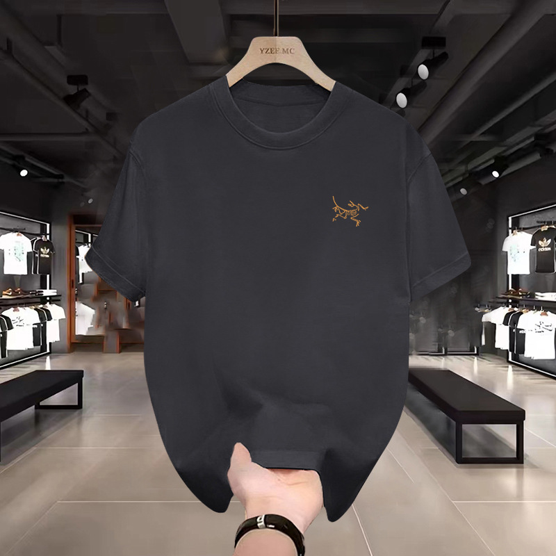 2025 New Summer Style Niaojia Short-Sleeved T-Shirt Men's Combed American Heavy Half-Sleeved Couple Loose Top detail image