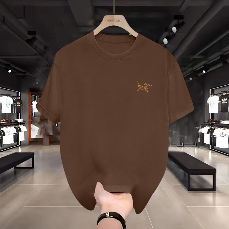 2025 New Summer Style Niaojia Short-Sleeved T-Shirt Men's Combed American Heavy Half-Sleeved Couple Loose Top detail image