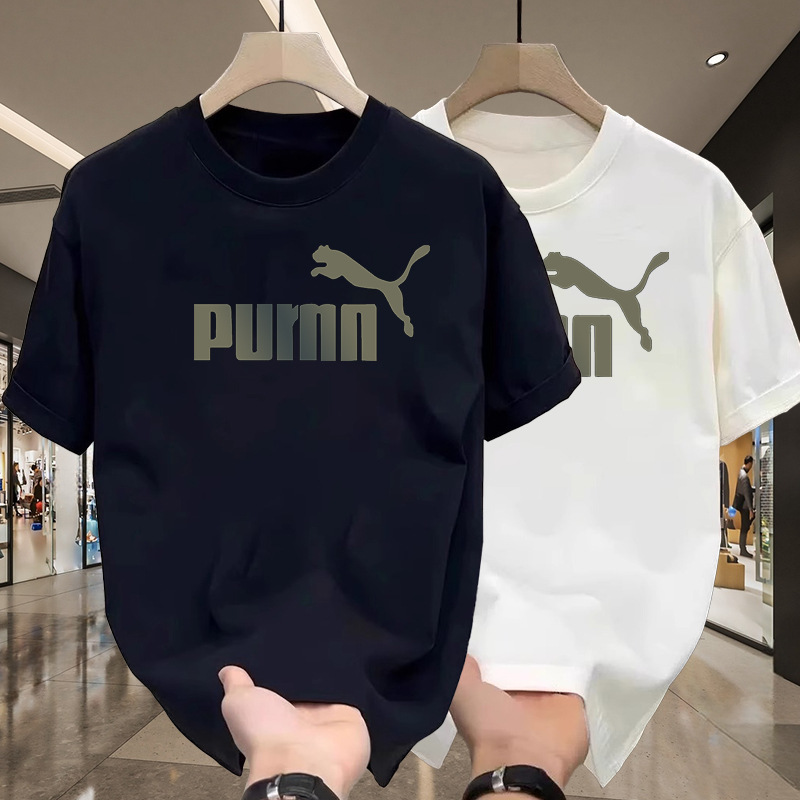 Ole Counter Short-Sleeved T-Shirt Men's 2025 Summer New Casual Loose Couple Half-Sleeved White Top detail image