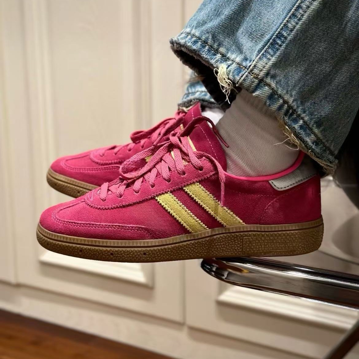 New 3Rd Generation Handball Spz Fashionable and Comfortable Men's and Women's Sneakers Casual Shoes Pink 36-45