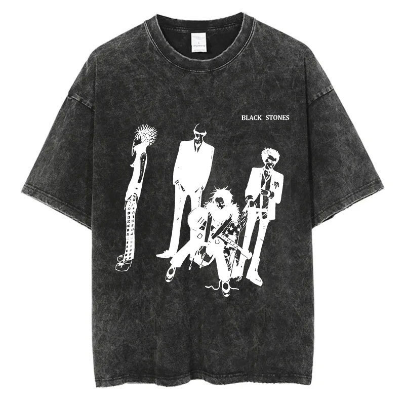 Foreign Trade Japanese Nana Independent Osaki Anime New Retro T-Shirt 2025 Harajuku Print Washed