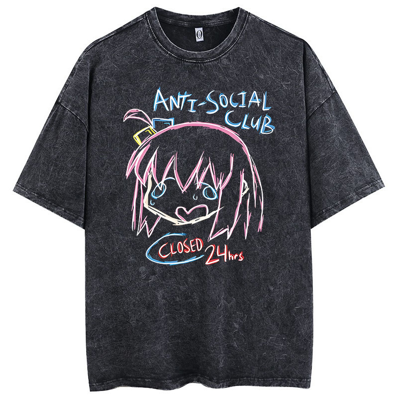 Musicbandprintedmenbanimebocchiclubtshirtsoversized