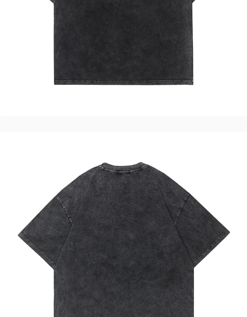 Washed Cotton Printed T-Shirt Washed Anime Short-Sleeved Summer 2025 Pattern Naruto Retro T-Shirt detail image