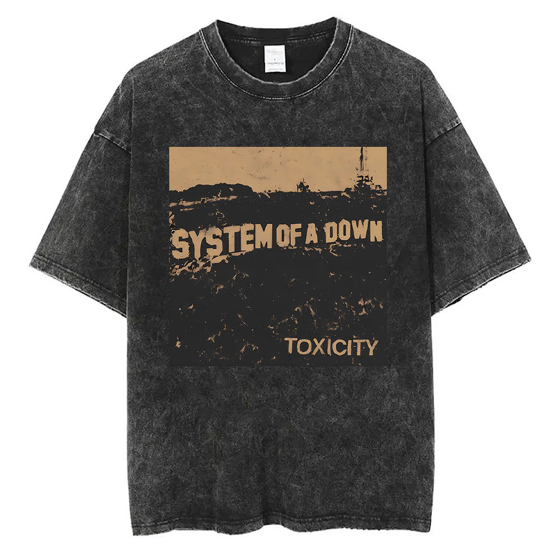 Washed Vintage System of a down Toxicity Music Album Cover t