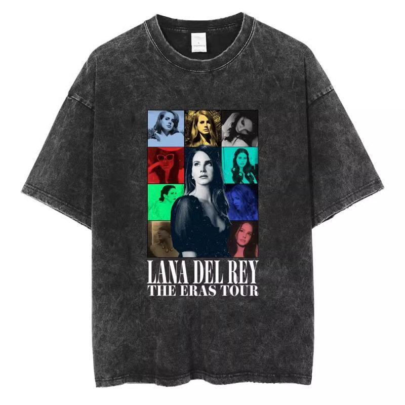 90S Singer Lana Del Rey Washed T-Shirt Harajuku Men s Retro