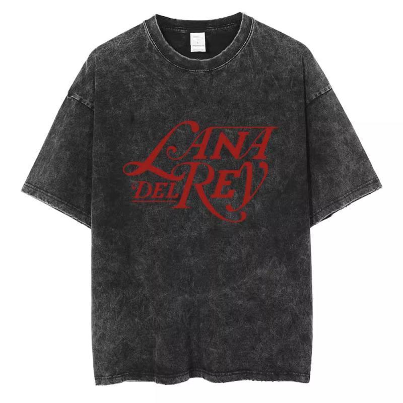90S Singer Lana Del Rey Washed T-Shirt Harajuku Men s Retro