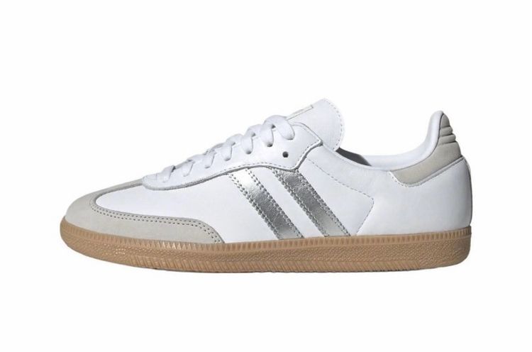 New Sam Og "White Sier Metallic" Comfortable and Versatile Thin-Soled Casual Sneakers