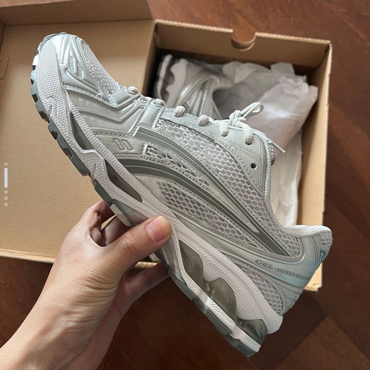 Kayano14 Men and Women Retro Running Shoes Breathable Sports Shoes Men's Shoes Silver Lovers Running Shoes K14 detail image