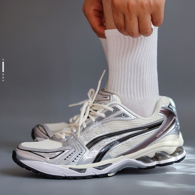 Kayano14 Men and Women Retro Running Shoes Breathable Sports Shoes Men's Shoes Silver Lovers Running Shoes K14 detail image