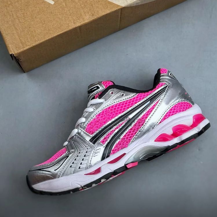 Kayano14 Men and Women Retro Running Shoes Breathable Sports Shoes Men's Shoes Silver Lovers Running Shoes K14
