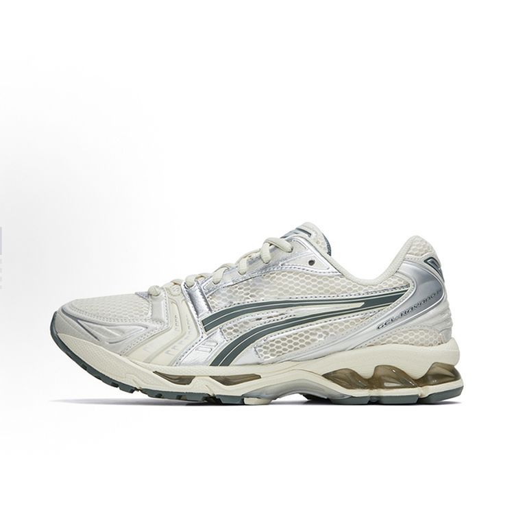 Kayano14 Men and Women Retro Running Shoes Breathable Sports Shoes Men's Shoes Silver Lovers Running Shoes K14