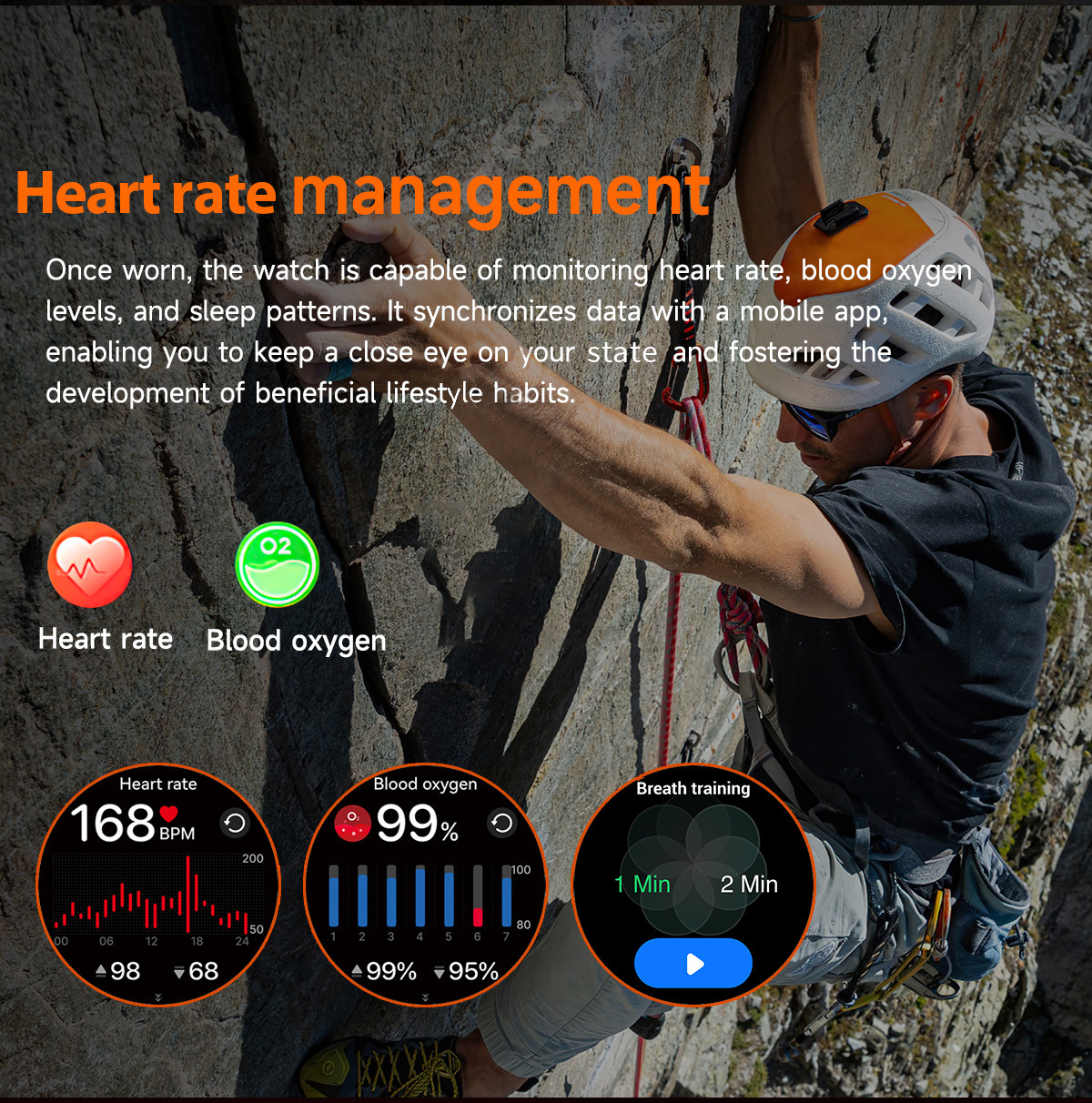 New Multi-Functional Large-Screen Disc Outdoor Smart Watch Flashlight detail image