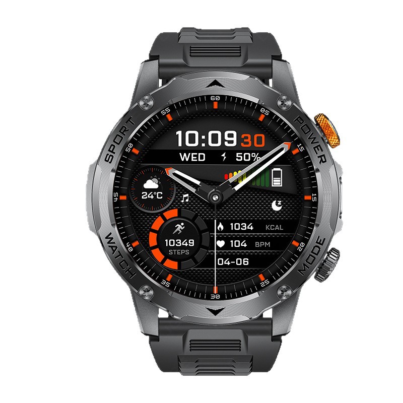 New Multi-Functional Large-Screen Disc Outdoor Smart Watch Flashlight