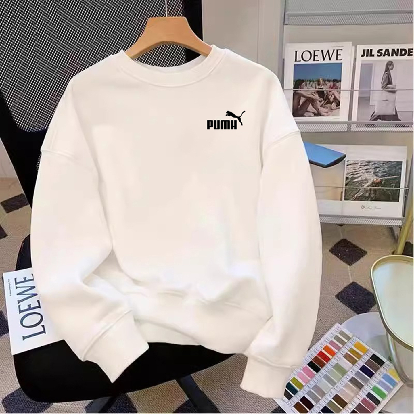 90% off Special Area | Outlet Authentic | Sweatshirt Autumn/Winter Fleece Men's and Women's Trendy Sports Crew Neck Pullover Long Sleeve